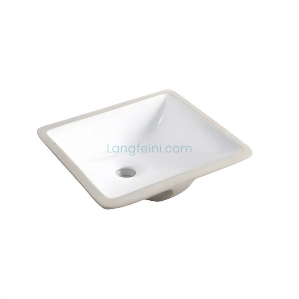 13Inch Rectangle Washing Basin, Undercounter Mounted Ceramic Sinks LFN-1406