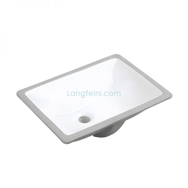 18 Inch Rectangle Ceramic Undermount  Wash Basin Sink LFN-1407